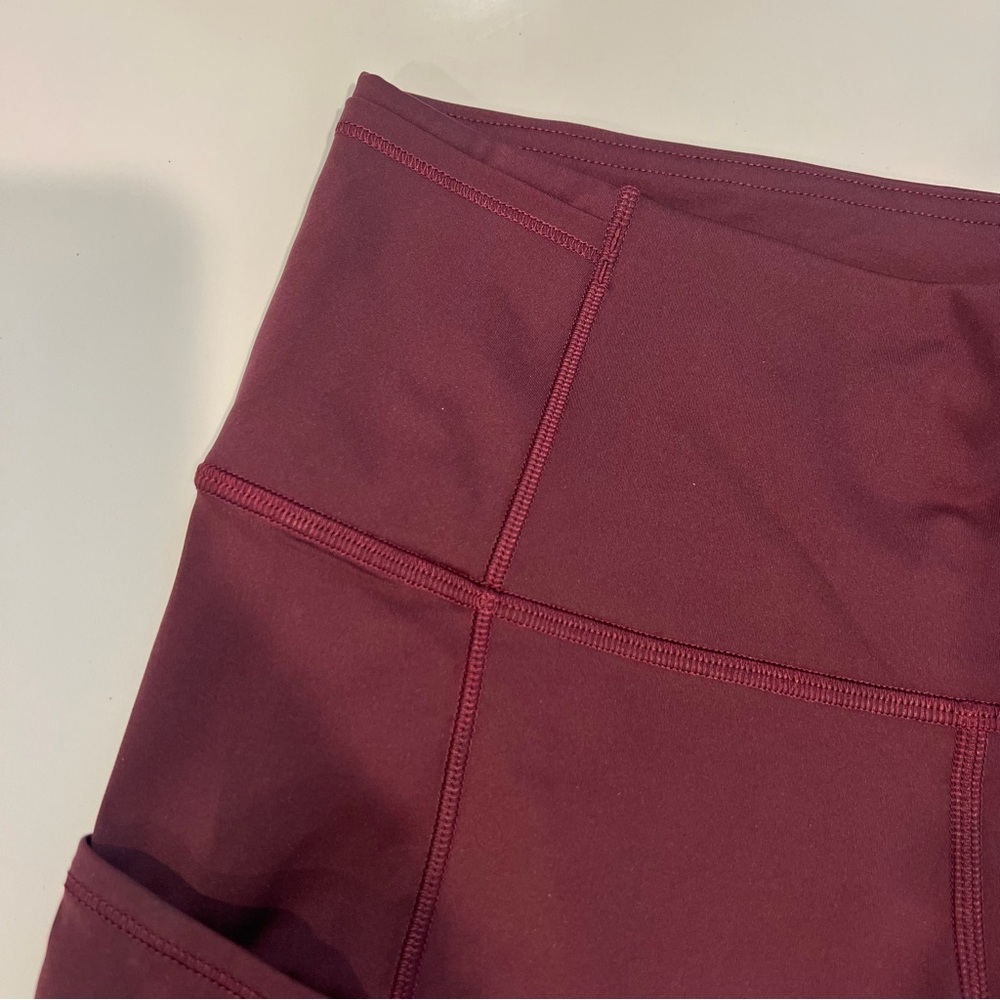 Lululemon Fast and Free Burgundy Shorts - Picture 3 of 5
